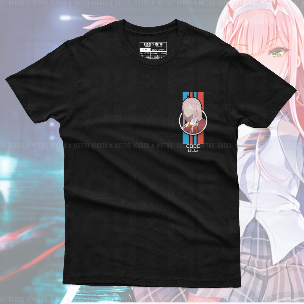 Tshirt Zero Two Head Portrait Anime Manga Darling In The Franxx Premium Unisex