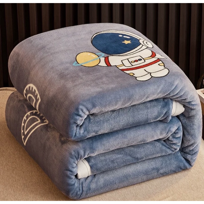 New Selimut Bulu Dewasa Size 140x200 Termurah-Astronaut 140