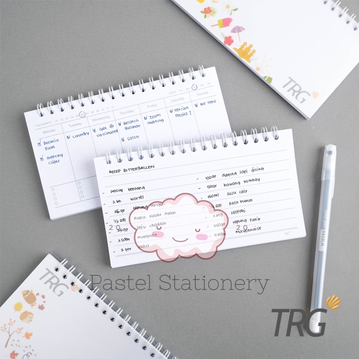 

Buku Tulis Catatan All Season Clear Cover Spiral Weekly Planner Notebook TRG