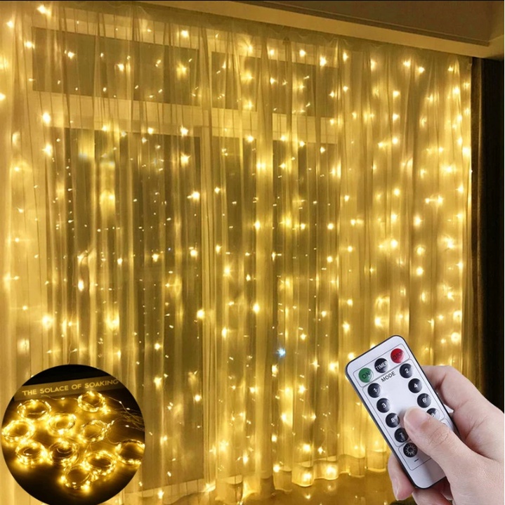 [Ready Stok] Lampu Tumblr Lampu Natal Tirai Panjang 3 x 3 meter LED Tumblr Light Tirai 3x3 | LED Long Curtain Gorden Light Lampu Hias Kamar lampu hias led lampu dekorasi murah