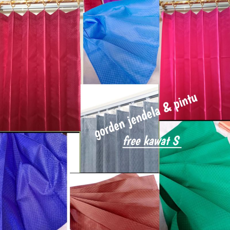 Gorden jendela plisket polos/gorden plisket wajik....