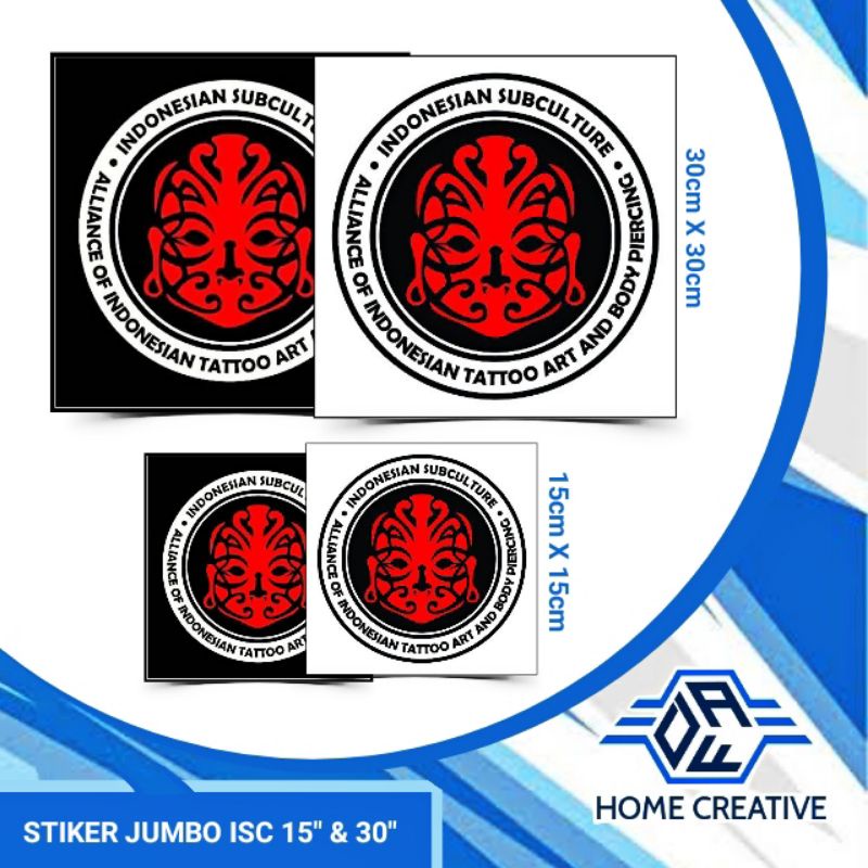 

stiker indonesia subculture | ukuran besar 15cm" dan 30cm