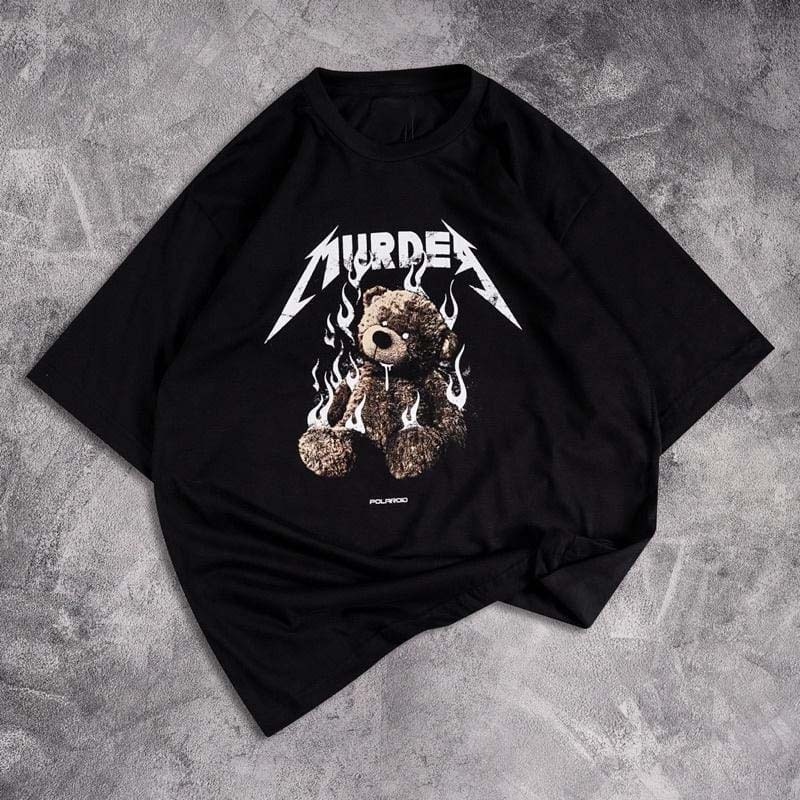 GSC - Baju KAOS OVERSIZE TRUTH VS LOVE / Kaos Oversize terbaru-munder hitam