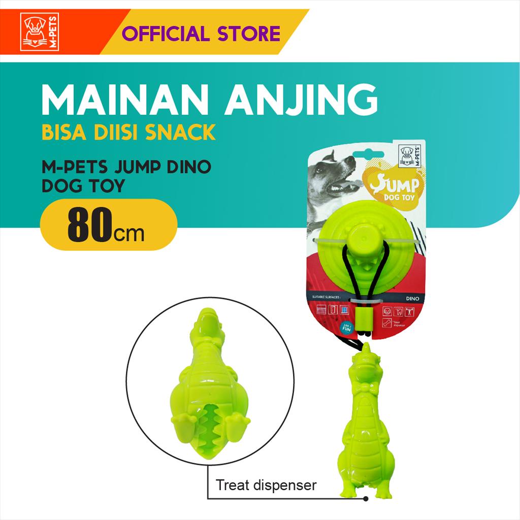 M-Pets Jump Dog Toys Treat  Dispenser - Dino / Mainan Gigit Anjing