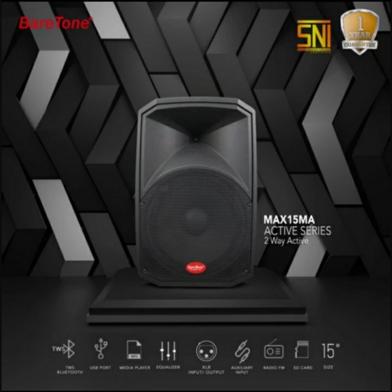 speaker aktif 15 inch original baretone max15ma speaker active karaoke 15 inch