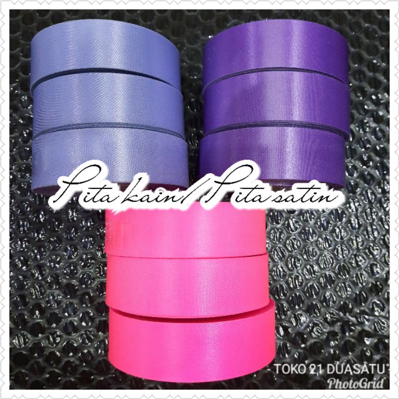 

(25 yard) Pita satin ukuran 1 inch/Pita kain/Pita kado lebar 2,5 cm
