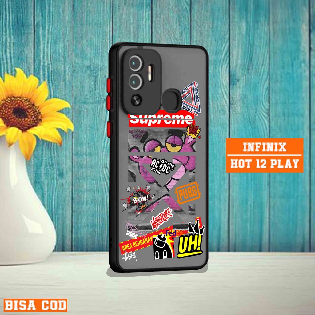 Fuu Store Case INFINIX HOT 12 PLAY - Softcase Dove Infinix Hot 12 Play - Silikon Hp Infinix - Silico