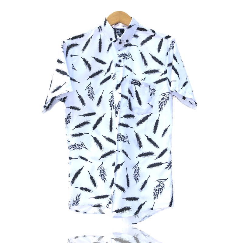 Grosir Kemeja Pria Lengan Pendek Motif Daun Baju Hem Pantai Pria | Outer Motif Bunga | Kemeja Distro