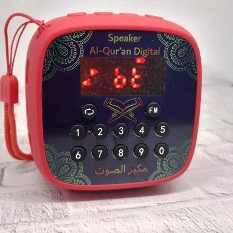 speaker alquran V-600 bluetooth,chip 16 gb full - Biru