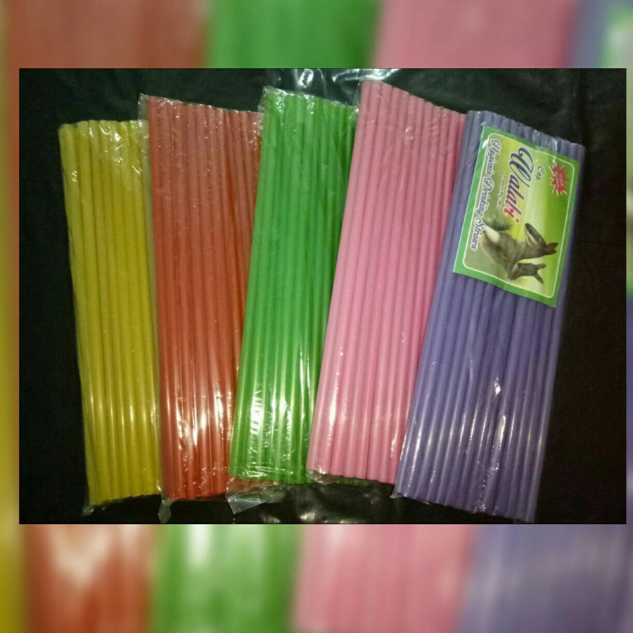 Sedotan Plastik Warna Warni Isi 40 Pcs Perlengkapan Jualan Penjual Dagang Usaha Banyak Grosir Es Cincau Pop Ice Teh Iketan Pipet Straw Sedot Nutrisari Jus Juice Tea Sirup Air Minuman Minum Drink Termurah Murah Berkualitas Good Quality