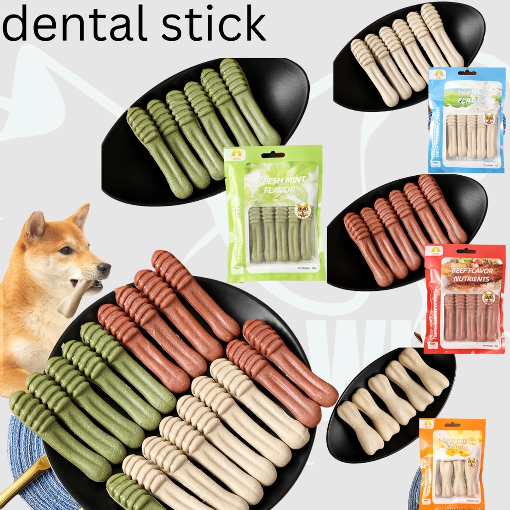 DONGWU 90gr BONE TOOTH BONE BAG BRUSH  DENTAL STICK UNTUK HEWAN ANJING / DOG TREATS / SNACK ANJING - PEMBERSIH GIGI ANJING - PEMBERSIH PENGHILANG BAU MULUT ANJING DAN GIGI DENTAL