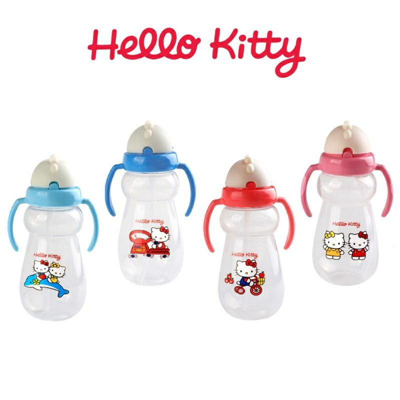 Lusty Bunny Training Cup HelloKitty With Straw / Botol Sedotan Hello Kitty BPA Free HKT DG101- DG201 / Botol Sedotam Anak (HKT-DG101 HKT-DG201) / Gelas Minum Anak Bayi Bunny