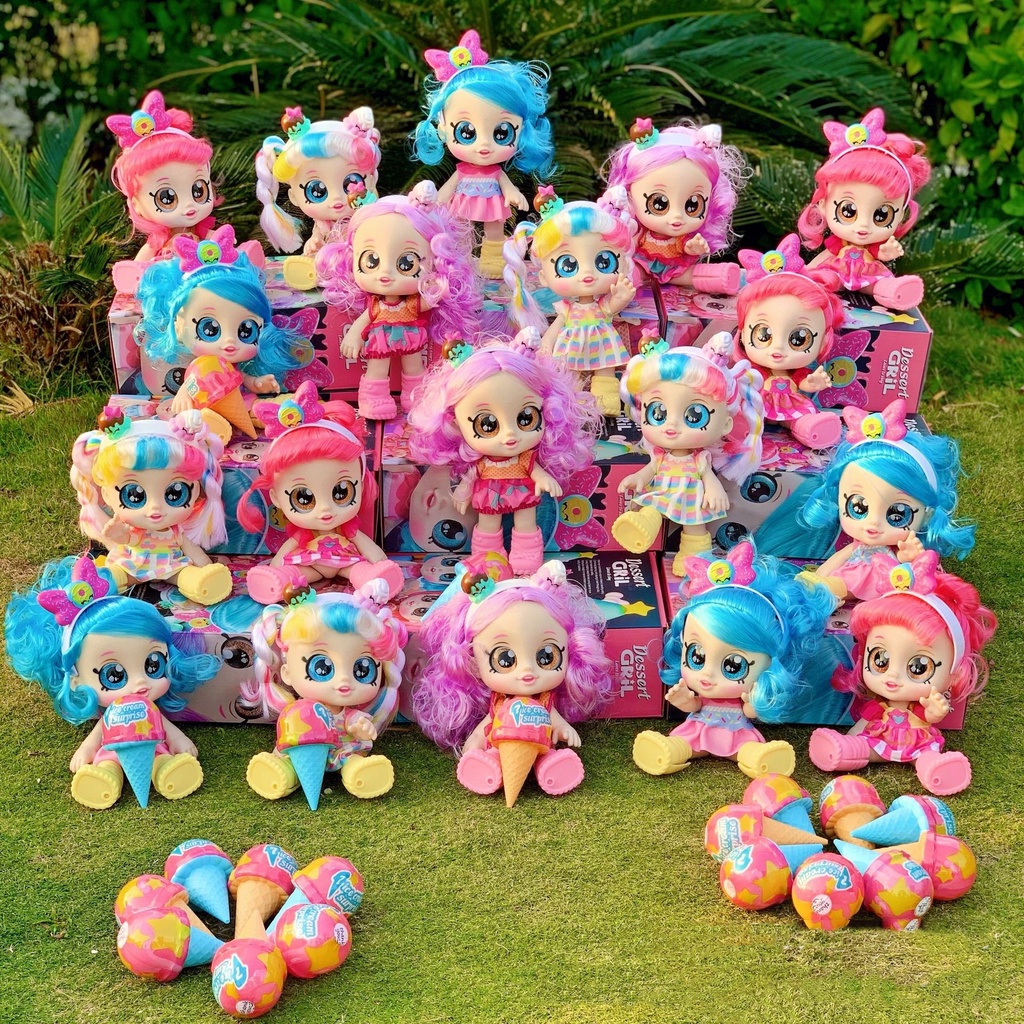 Kindi Kids Donatina Doll Ice Cream Singing Girl Blind Box Mainan Hadiah Liburan Kejutan.