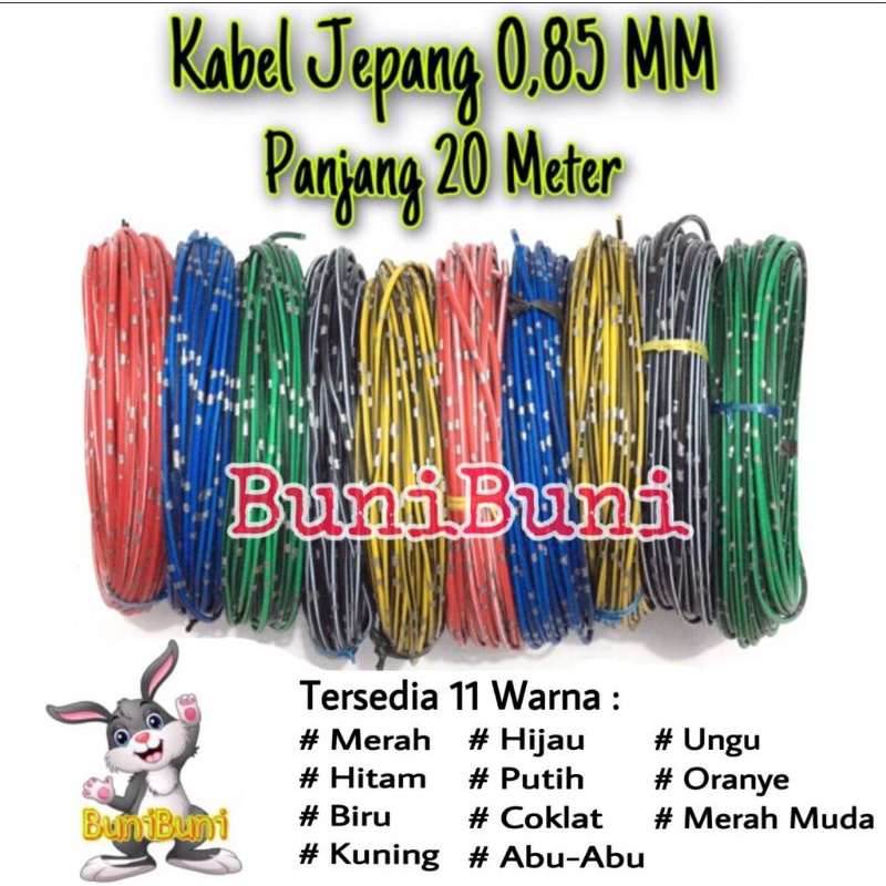 Kabel Bintik 0.85 MM X 20 Mtr Untuk Kabel Body Mobil &amp; Motor Serabut Tembaga Kualitas Astra