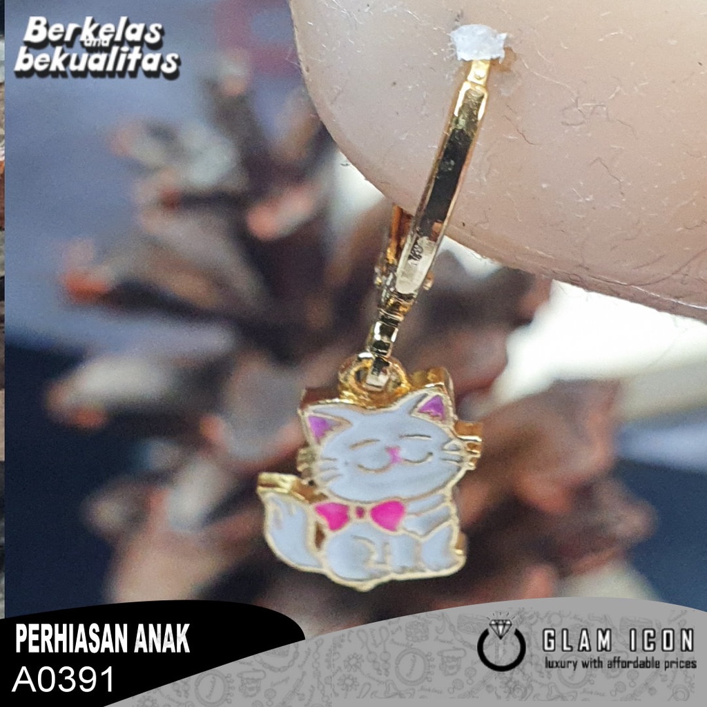 Anting anak karakter  Kucing senyum A0391 AAG