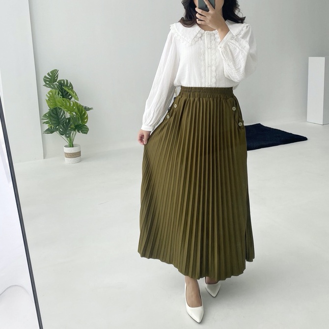 ROK PLISKET PREMIUM JUMBO DENGAN KANTONG BAHAN HYGET PREMIUM