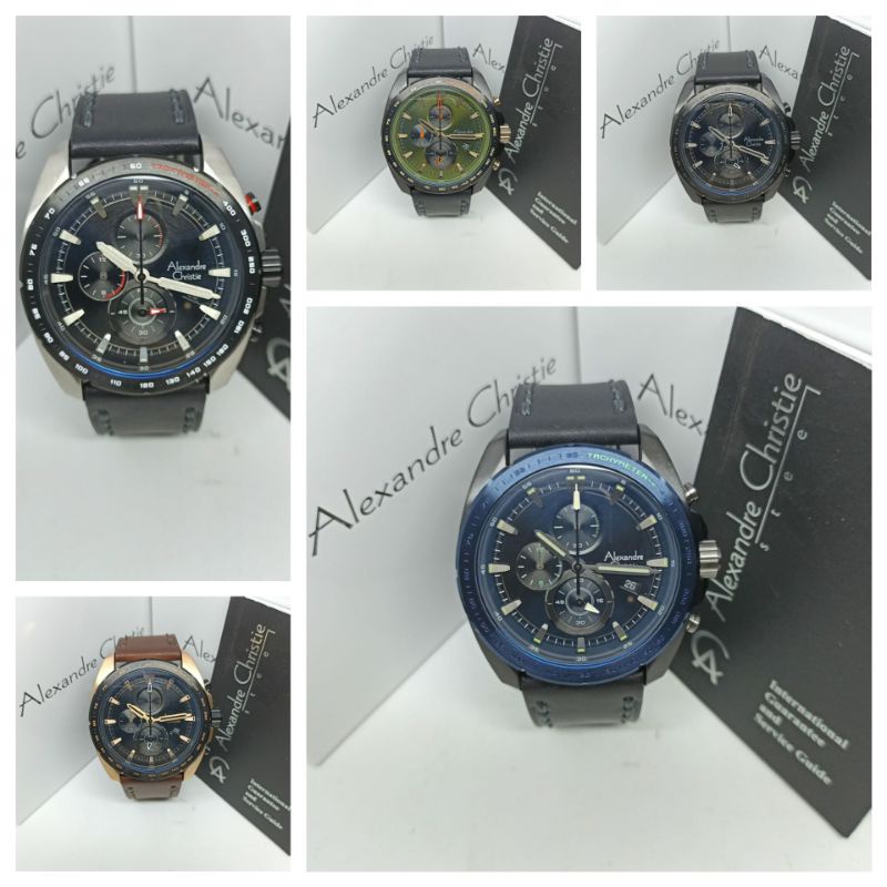 Jam Tangan Pria Alexandre Christie 6652 AC6652 AC 6652 Tali Kulit