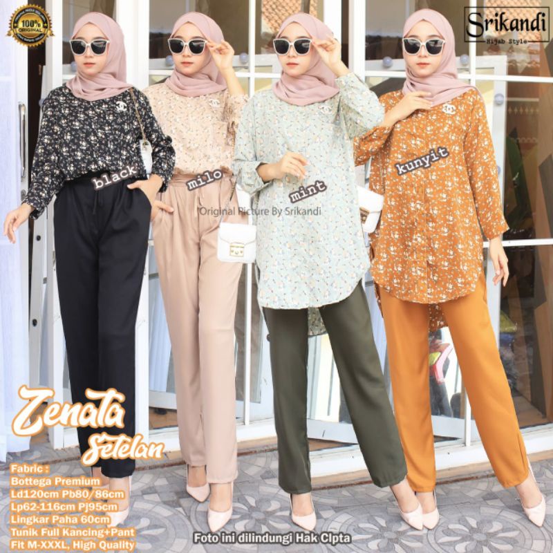 Zenata Setelan Atasan + Celana by Cantique