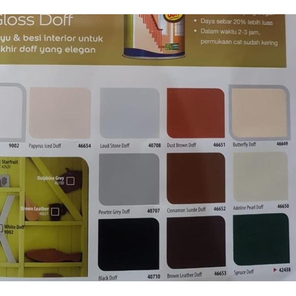 Dulux vgloss v gloss cat kayu dan besi1kg doff