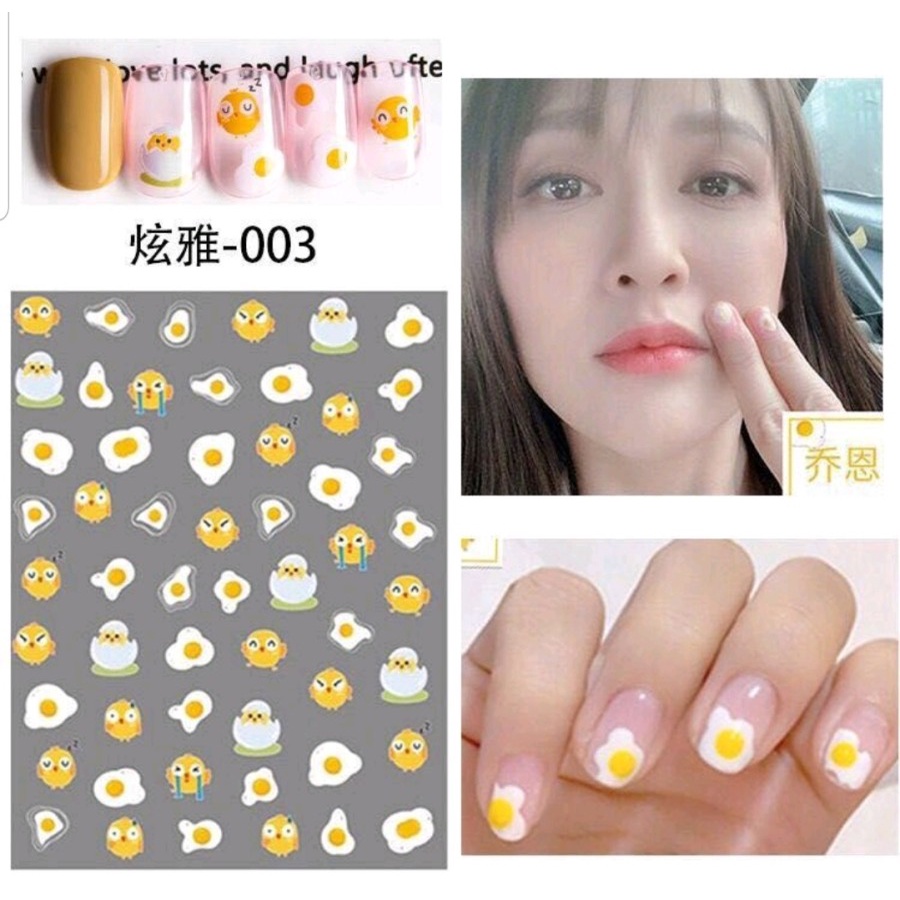 STIKER KUKU MOTIF 3D TAHAN AIR STIKER KUKU DISNEY NAIL ART - BDC