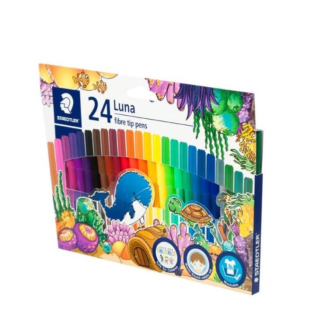 

Staedtler LUNA Fibre Tip Pens Set Spidol 24pcs