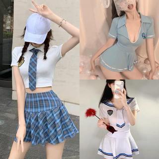 Waitress Biru / Kostum Pelaut READY STOCK