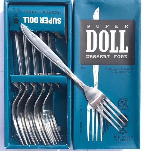 Garpu makan Super doll Besar Stainless Steel Isi 6 pcs