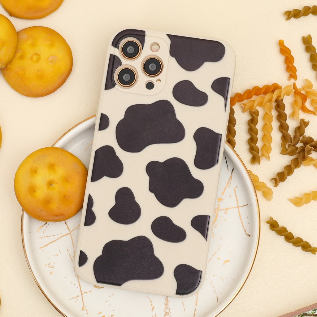 Soft Case Vivo Y91 Y12 Y20 Y30 Y12i Y12S Y91C Cow Sapi Skin Square Edge Soft Case Full Lens Cover