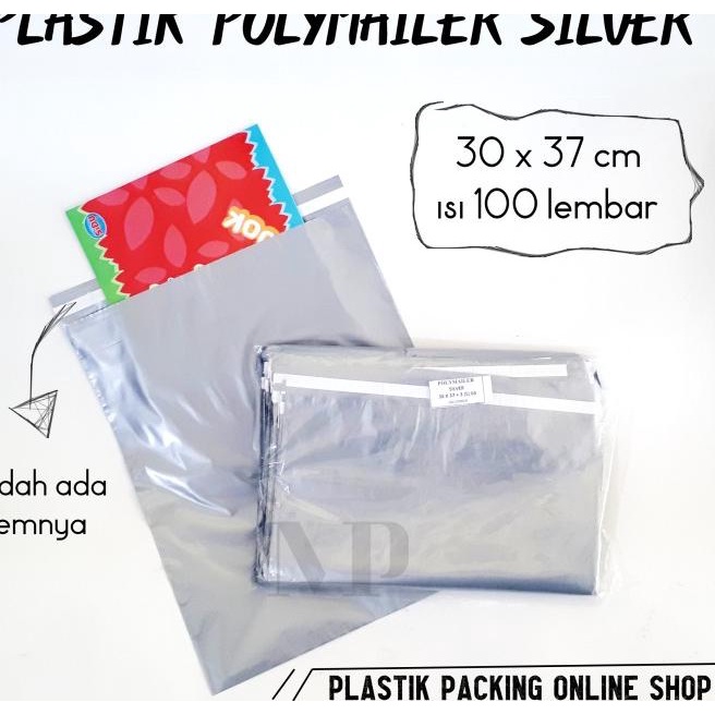 

Plastik Polymailer Silver 30x37 cm Packing Online Shop Lem Seal Glossy