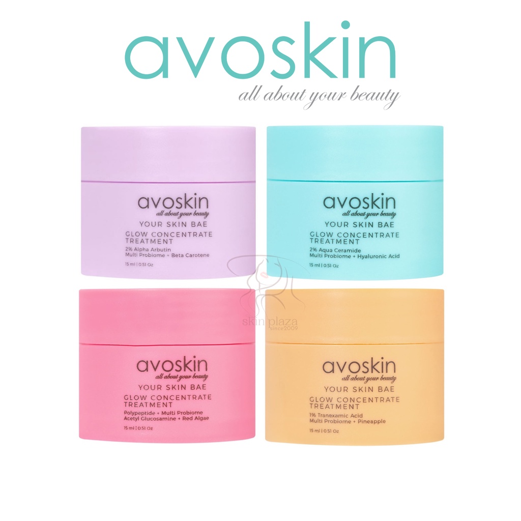Avoskin Your Skin Bae Glow Concentrate Alpha Arbutin Polypeptide Aqua Ceramide Tranexamic Acid Pelembab Wajah Moisturizer 15ml