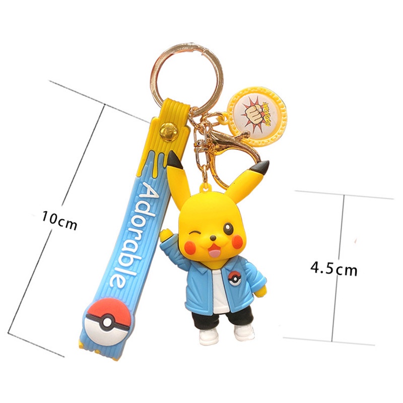 Gantungan Kunci Desain Pokemon Pikachu Charizard Psyduck Squirtle Snorlax Untuk Anak Dan Dewasa