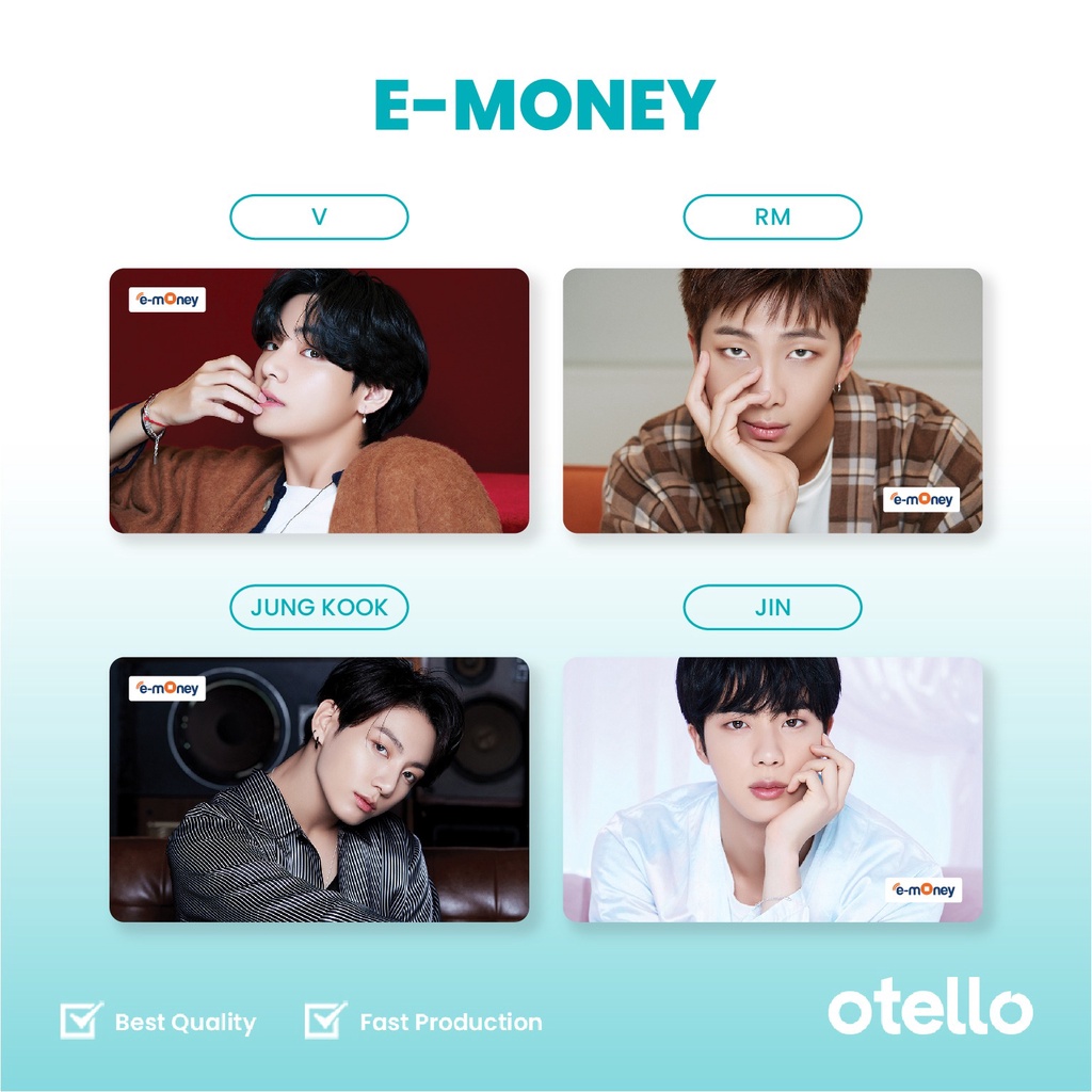 eMoney Flazz Tap Cash Brizzi BTS Be Kartu Bangtan Custom eToll Card UV Print