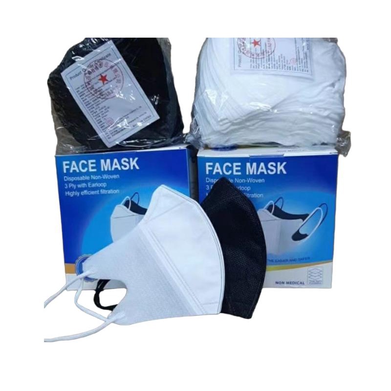 Masker Duckbill Garis isi 50 PCS + Box/Pouch