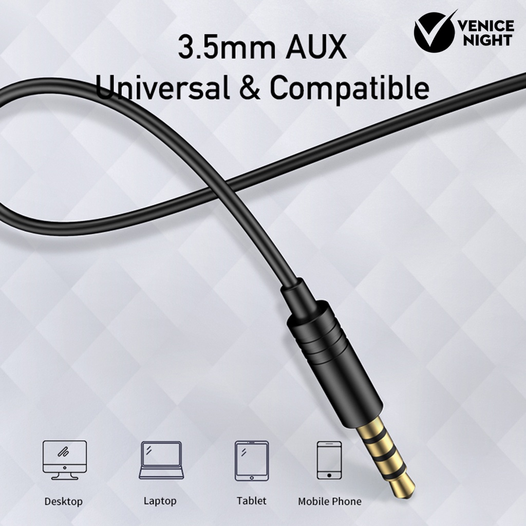 (VNEP) (Berkabel) L3 Earphone 6 Core Line Control ABS Stereo In-ear Headphone untuk Musik