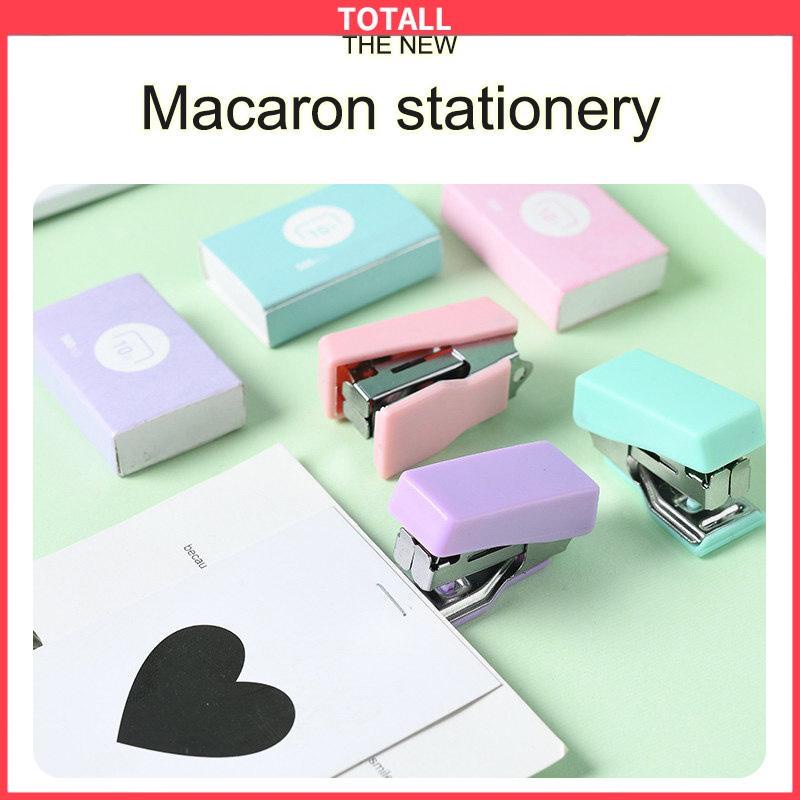 COD stapler staple cute set Stapler Mini Set Staples Perlengkapan Kantor  Mengikat Logam Kreatif-Totall