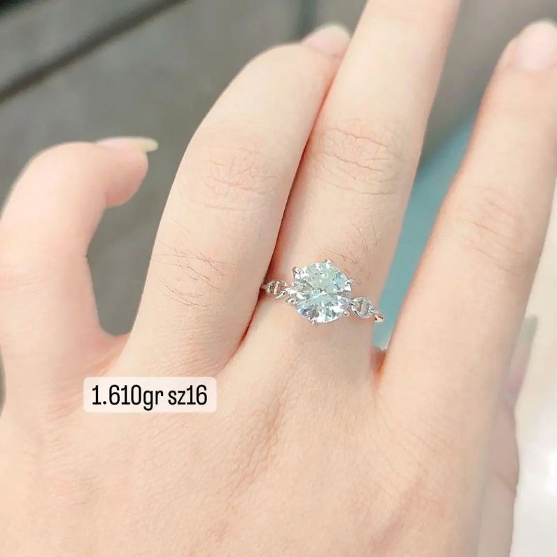 cincin emas putih 375