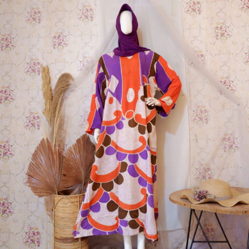 Huza jumbo resleting jumbo terbaru qonita batik pekalongan ori terbaru terlaris