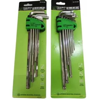 Tekiro Kunci L Panjang - TEKIRO KUNCI L SET ORIGINAL TEKIRO L PANJANG 9 PCS LONG HEX KEY SET 8PCS BINTANG DAN BIASA PANJANG