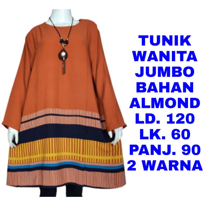 WK TUNIK WANITA JUMBO LD 120 BAJU ATASAN BLOUSE MUSLIM HIJABER