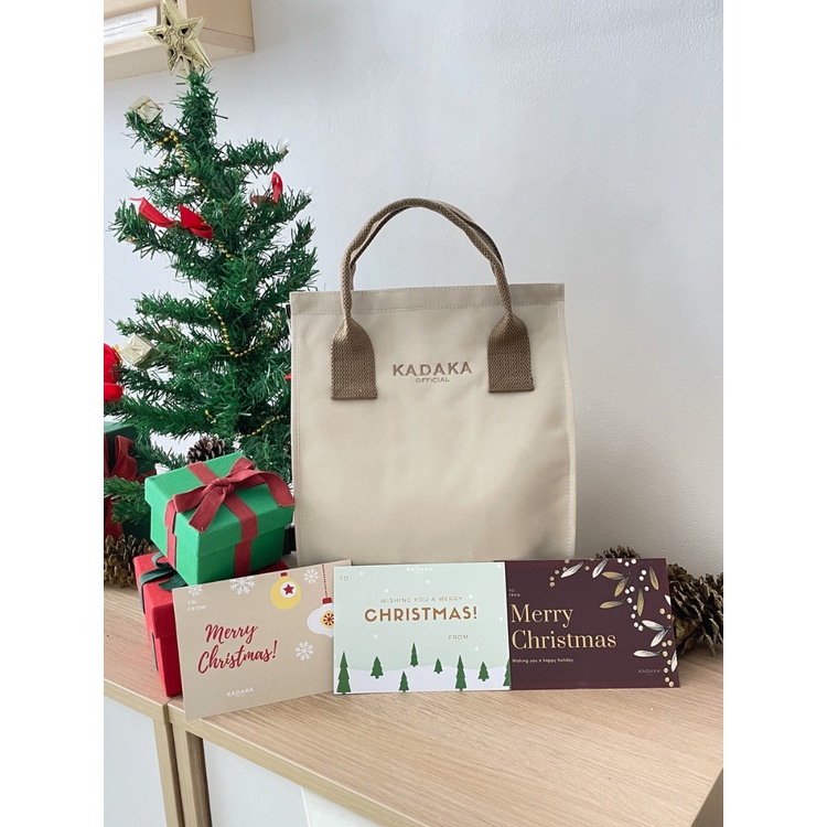 C-0107 Christmas Hampers - Kadaka Tote Bag and Christmas Greeting Card