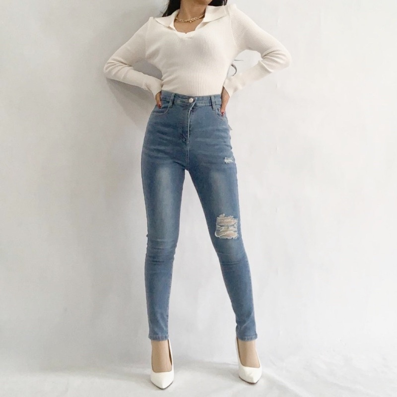 [LUXE.DLABEL]-E57 Jeans |Celana Jeans Highwaist Wanita Import Celana Panjang Jeans Highwaist Wanita Boyfriend Jeans Baggy Jeans Straight Jeans Wanita Murah Import Premium Korea