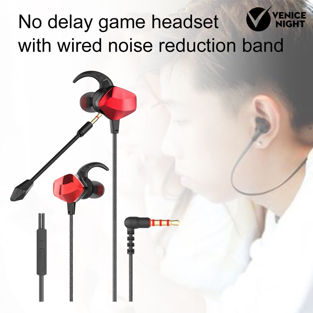 (VNEP) (Berkabel) GM 007 Universal Earphone dengan Mikrofon In-ear Earbuds untuk Gaming