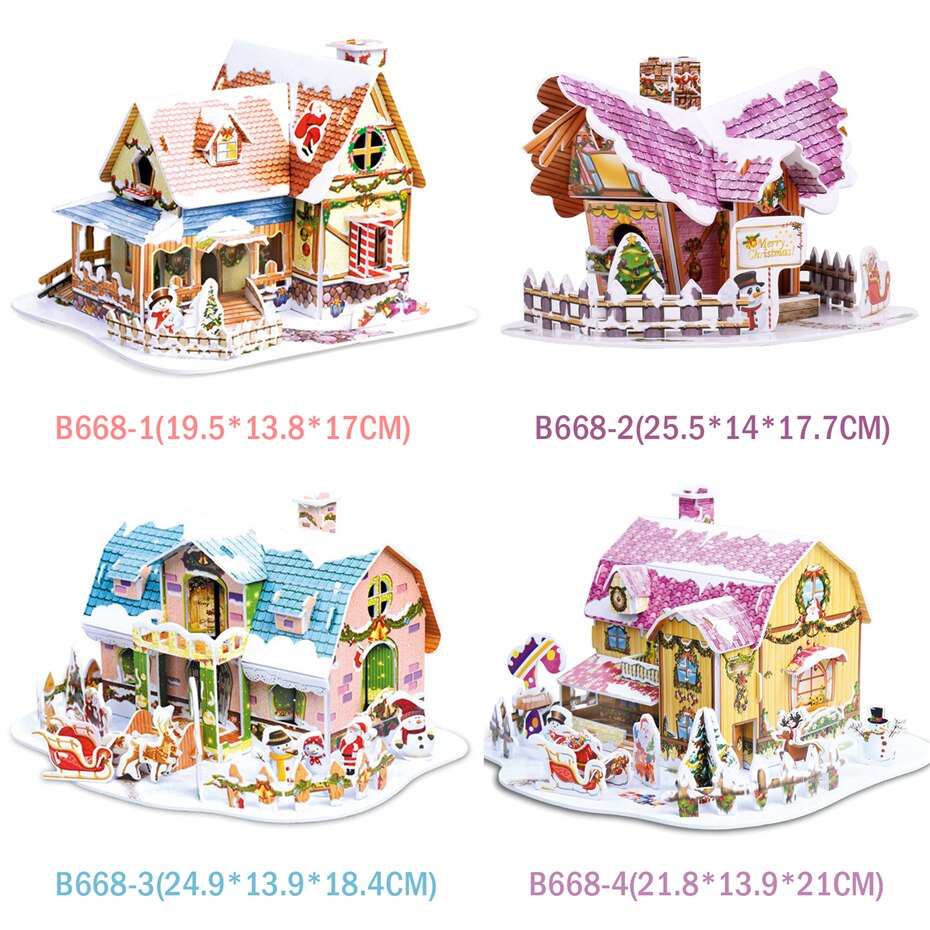 Hadiah Natal Anak PUZZLE 3D CHRISTMAS COTTAGE