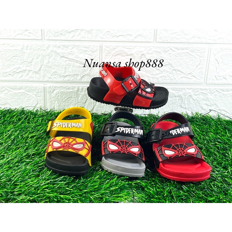 Sandal Anak Laki Laki Tali Belakang Bahan Karet Motif Spiderman Terbaru Size 20-25