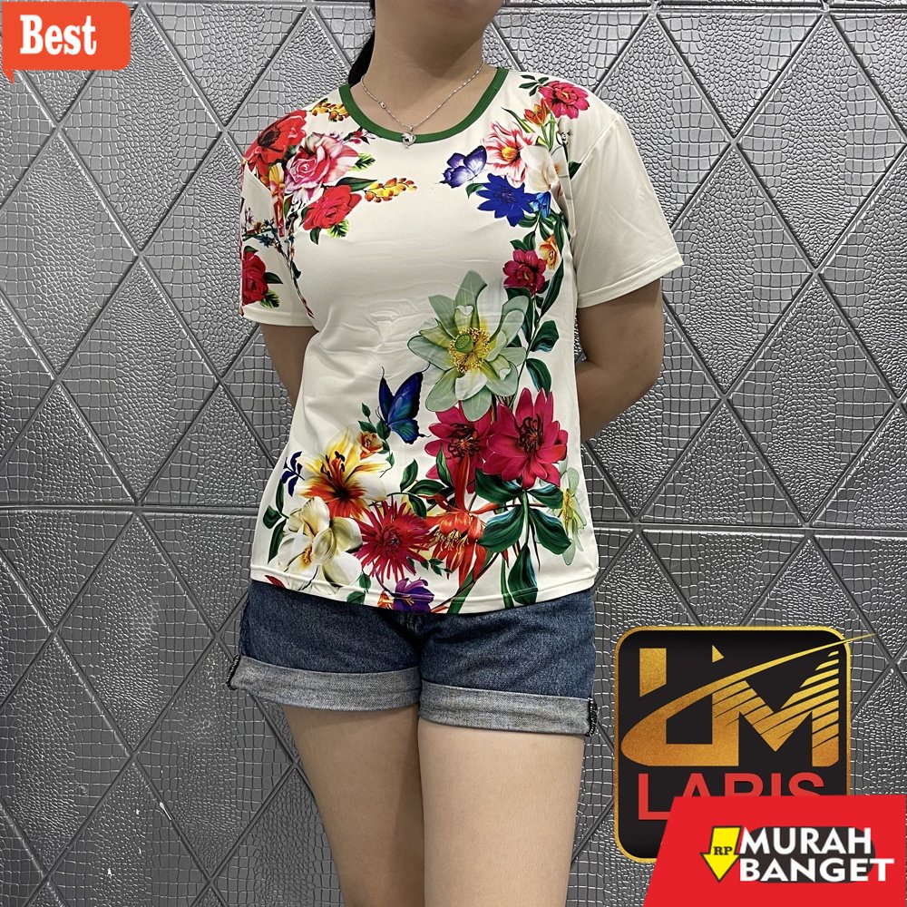 atasan wanita terbaru 2022 Baju Atasan Wanita Korea Motif Bunga Clasis