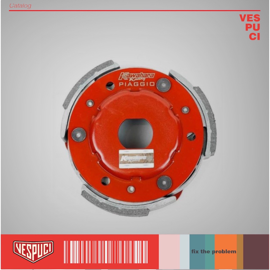 Kampas Kopling Otomatis Ganda CVT Kawahara Modern Vespa Sprint / Primavera / 946 / LX 125 karbu / LX