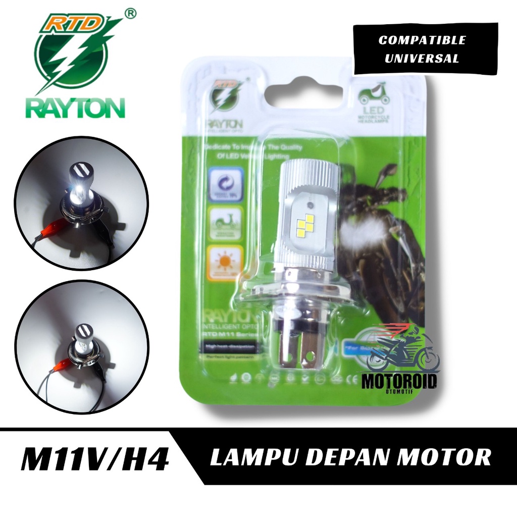 LAMPU RTD M11V-H4 8 MATA LED MOTOR BEBEK MATIC RAYTON Power 9W 8L