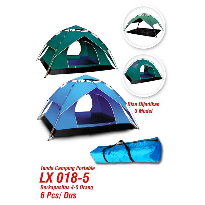 Tenda Camping Besar Pantai Gunung Hutan Anti Angin Air 4-5 Orang 005