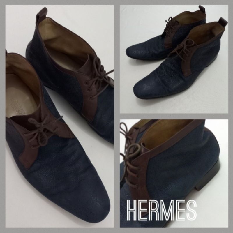 Preloved Sepatu Hermes Chukka Boots for men Sepatu pria secondhand