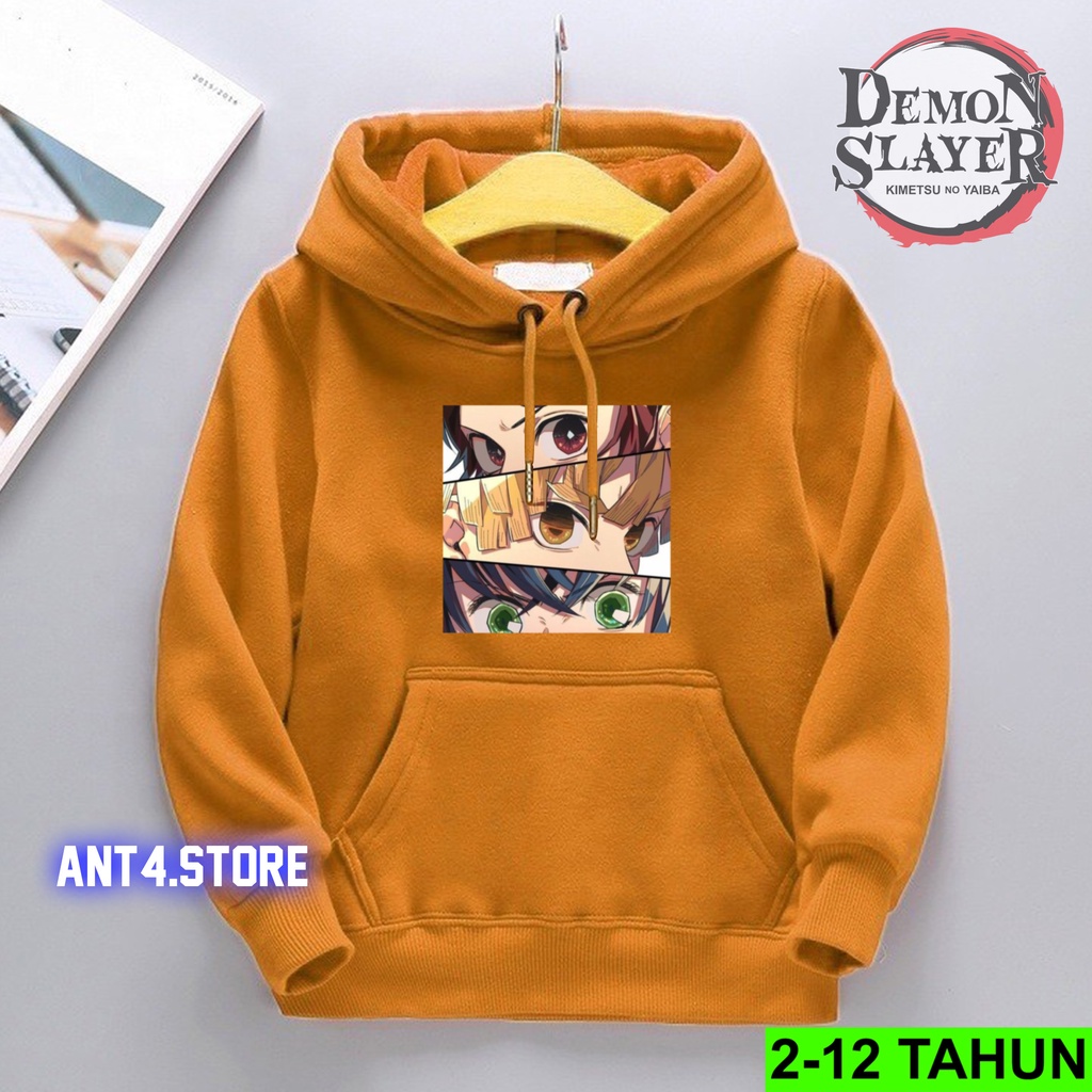 Hoodie Anak Usia 2 - 12 Tahun Jaket Anak Anime Japan Sweater Demon Slayer Eye